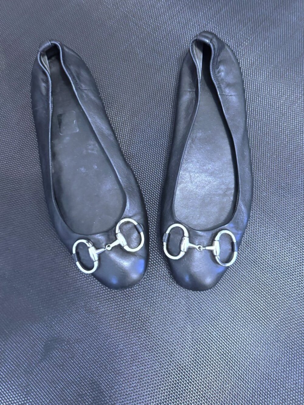 Authentic Gucci Horsebit Black Ballet Flats - Sz. 38.5/US sz. 8)